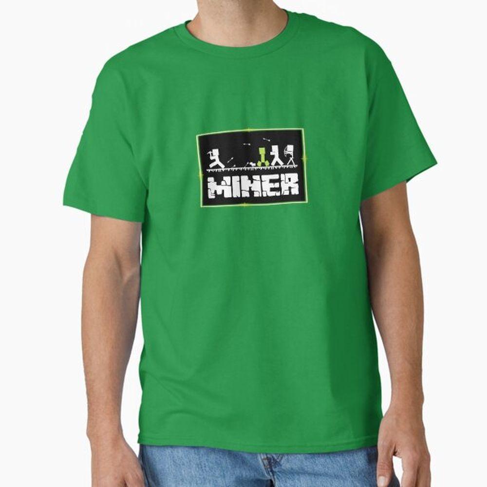 Bu0026w Miner Silhouette With Neon Border On Green Awesome Shirt Bu0026w Miner Silhouette With Neon Border On Green Awesome Shirt